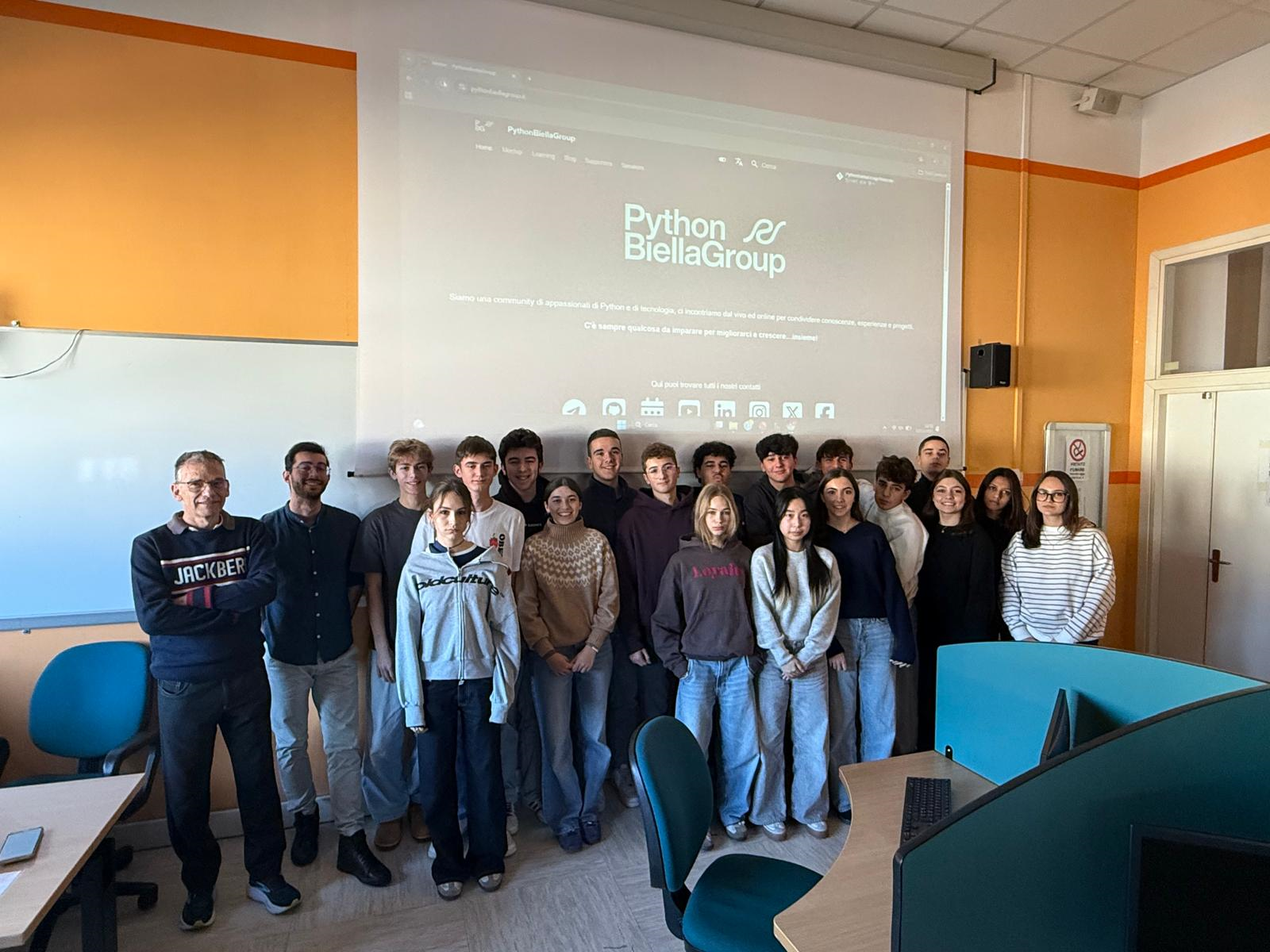 Class 3A with Mario and Alessandro